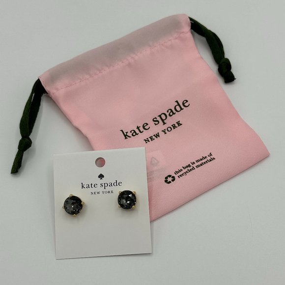 COPY - NWT Kate Spade Black Diamond Crystal Gumdrop Stud Earrings - Picture 3 of 10